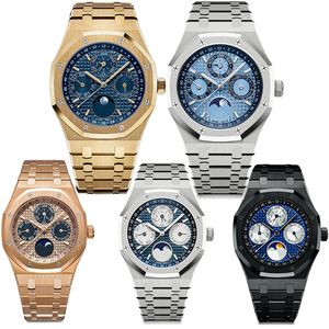 Designer modehorloges herenhorloge herenpolshorloge eeuwigdurende kalender automatische mechanische horloges 316L roestvrij staal