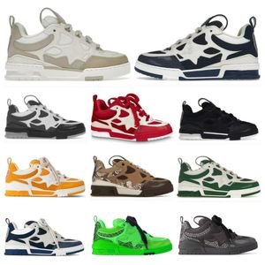 Skate Sneakers Chaussures Calf Trainers beige blanc marins noir rouge vert gris jaune brun marron multicolore à lacets pour hommes serpents pour femmes chaussures décontractées 36-45