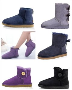 Designer Fashion Women Winter Snow Boots Classic Short Bow Bow Boot Boot Knee Luxe meisje buitenschoenen schoenen