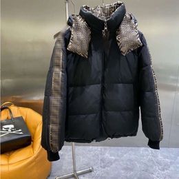 Designer Fendii Veste en coton vers le bas Automne et hiver Femmes Puffer Vestes Manteau Vêtements d'extérieur Causal FF Col montant Chaud Épaissi Parka