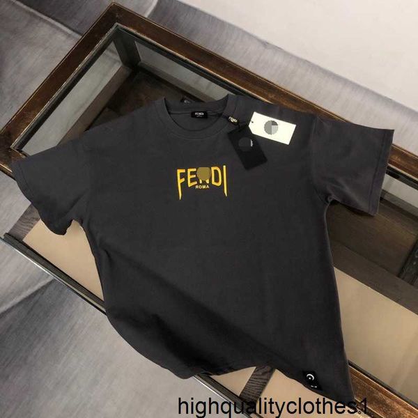 Diseñador Fenjia Camiseta de manga corta de algodón puro para hombre Verano 2024 Camiseta de marca de moda para adolescente para ropa de hombre SJYH