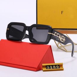 Gafas de sol FF de diseñador para mujer Gafas clásicas con montura cuadrada para hombres que montan gafas de sol con protección UV