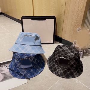 Designer visser hoed nieuwe stijl denim kleine geurige brief big rand hoed is een must-have voor dagelijkse slijtage op straat (b0149)