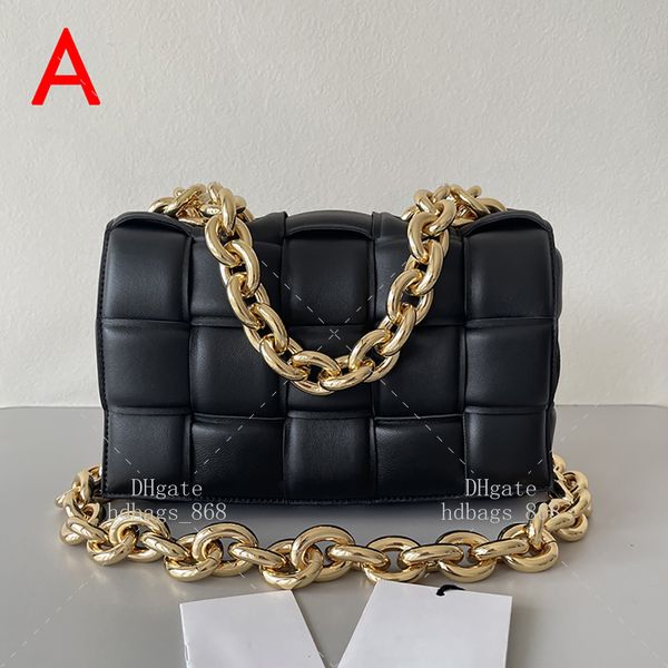 Bolsas de cuerpo transversal bolsas de cadena de diseñadores Bolsas de hombro de lujo Bolsas de moda de piel de cordero suave 1: 1 26 cm con caja WB22V