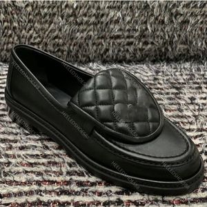 Ontwerpers schoenen klassieke gesp Topkwaliteit ademend echt leer casual loafers damesschoen met lage hak