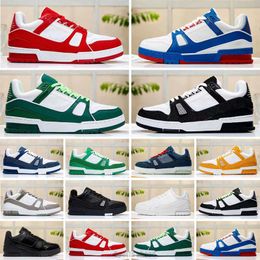 Designer Sneaker plat formateur chaussures décontractées denim toile cuir blanc vert rouge bleu lettre plate-forme de mode hommes femmes baskets basses baskets 36-46 à bon prix