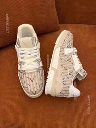 Diseñador de zapatillas de deporte planas virgil entrenador zapatos casuales denim lienzo cuero abloh blanco verde rojo azul carta superposiciones plataforma de moda para hombre para mujer zapatillas bajas 35-46