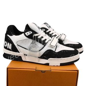 Baskets plates de créateurs Virgil Trainer Chaussures de sport Trail Low 1 Baskets de basket-ball Denim Toile Cuir Abloh Blanc Rouge Bleu Lettre Superpositions Hommes Femmes Entraîneur Y312