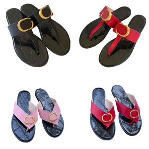 Designer-teenslippers leer met dubbel in elkaar grijpende Blondie Thong Web-sandaal voor damesslippers