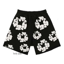 Designer Floral Graphic Harajuku coton imprimé Shorts Hommes demins larmes chemise Shorts Femme Casual Imprimer demins larmes chemise Pantalon court 1994