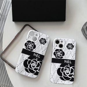 Étui de téléphone portable de fleur de concepteur pour les femmes Iphone 14 Promax 13pro 12 étui de fleur classique étui de téléphone portable de luxe lettre C couverture arrière