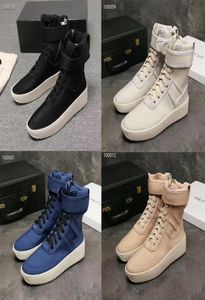 Botas antiniebla de diseñador hombres zapatos de invierno teme dios hombres zapatillas de baloncesto deportes de zapatillas blancas blancas de la calle de la calle blanca top cuantit1014224