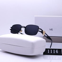 Designer pour hommes lunettes de soleil mode classique lunettes de soleil polarisées pilote surdimensionné cadre femmes lunettes de soleil UV400 lunettes PC Polaroid lunettes 1116
