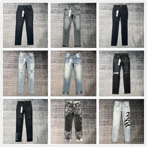 Designer voor heren dames broeken paars merk jeans zomer gat 2023 nieuwe stijl borduurwerk zelfcultivatie en kleine voeten mode