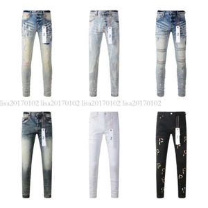 Ontwerper voor mannen damesbroek paars merk jeans zomergat 2023 nieuwe stijl borduurwerk zelfteelt en kleine voeten mode88
