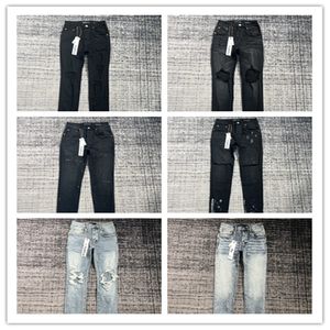 Designer pour hommes femmes pantalons violet marque jeans trou d'été 2023 nouveau style broderie auto-culture et petits pieds mode 71