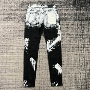 Splash-Ink Jeans Designer pour hommes femmes pantalons violet marque jeans automne trou 2023 nouveau style broderie auto-culture plus de 2 pièces est moins cher