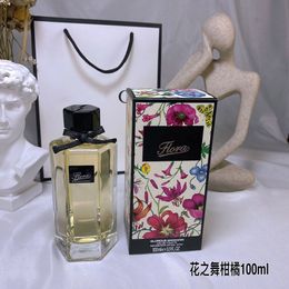 Diseñador para mujer 100 ml Perfume para mujer Fragancia Flora Versión más alta Estilo clásico Tiempo de larga duración Floral Último diseño de lujo Colonia 3.3 Oz Spray 22