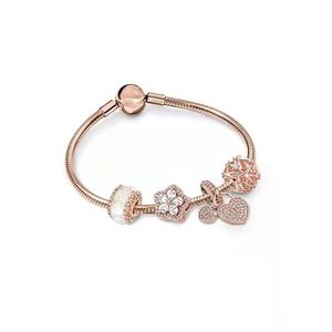 Bracelet de styliste pour femmes, haute qualité, mode, creux, série Galaxy rose, anniversaire, saint-valentin, fini