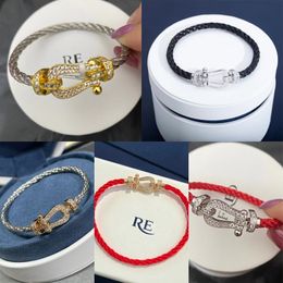 Designer Forces 10 Letter Braw Bracelet Men armbanden Fashion Trend Women Classic Sieraden Hoogwaardige Horseshoe Patroon 16-20 cm