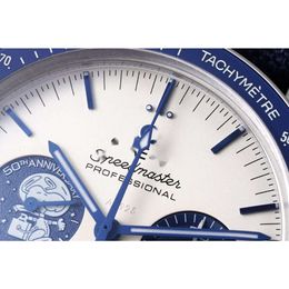 Designer QuartyTwo Mens Watch Speed ​​Master Omegawatch 5A Mouvement mécanique de haute qualité Reloj OS Factory Chronograph Menwatch All Dial Work Watches HC27