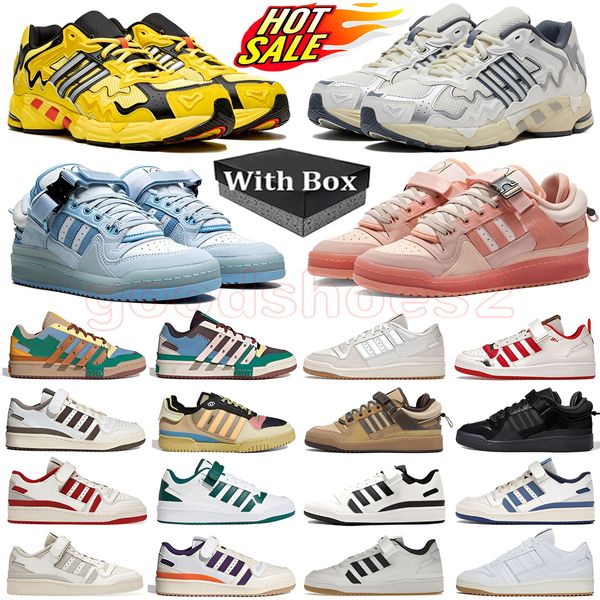 Foro de diseñador zapatos casuales Bad Bunny Últimos foros Buckle Lows Zapato 84 Hombres Mujeres Tinte Azul Blow Cream Pascua White Pulse Aqua Celtics Trainers