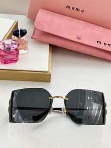 Lunettes de soleil miu sans cadre de designer pour hommes et femmes, verres de couleur dégradée, lunettes de voyage, lunettes de soleil de protection solaire