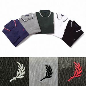 Ontwerper Fred Long Sleeve Perry Designer Shirt Business Polo Borduurde Mens T -stukken T -mouwen Topgrootte S/M/L/XL/XXL N452#