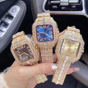 Designer volledige diamant Arabisch kwarts horloge ws004