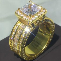 Designer Full Diamond Grande bague en pierre nue Bague de fiançailles en zircon haut de gamme Motif torsadé rotatif Bague à six griffes classique en diamant complet