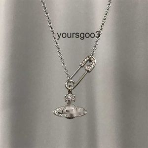 Ontwerper Volledige diamant Saturn ketting ketting dames glanzende volledige diamanten pin gestapelde ketting kraagketen groothandel de uwegoo3