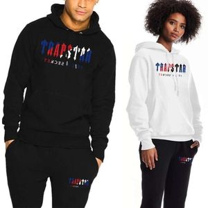 Designer volledige serie hoodie trapstar volledige tracksuit regenboog handdoek borduurwerk decoderende sportkleding mannen en vrouwen passen ZIPPE