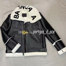 Designer Pelzkragen Jacke Frauen Mantel Winer Warme Mäntel PU Leder Frau Charmante Jacken