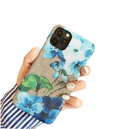 Diseñador G Flower Phone Cases para Iphone 15 pro max 15Plus 14Promax 14 plus 13 11 12 Xr X Xs Max 8 7 Plus Bordado pequeña serpiente abeja tigre PU Funda de cuero para teléfono celular