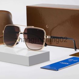 Designer G G Lunettes de soleil Cycle Luxueux Marques de mode Polariser Gu Sunglass Hommes Femmes Vintage Baseball Beach Conduite Golden Metal Tea Square Lunettes de soleil