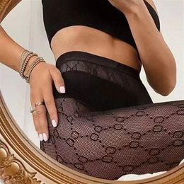 Designer G Sokken voor Dames Luxe Mode Been CC Panty's met Mesh Zijden Kousen Ademend Dames Sexy Ondergoed Zwarte Letters J228t