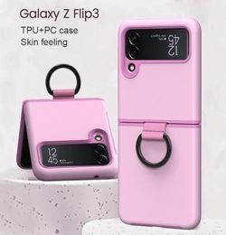 Designer Galaxy Z Flip 3 5G Flip3 TPU Téléphone Cas Anneau Cas Pour Samsung Téléphone portable Mobile Antichoc Back Cover58813049288908