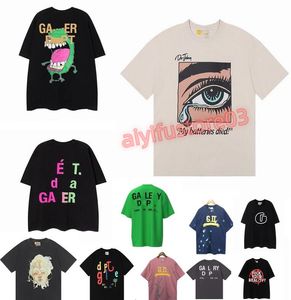 Designer Galleries Tee Afd. T-shirts Casual Heren Dames Tees Handgeschilderde Inktspatten Graffiti Letters Los Korte mouwen Ronde Hals Kleding Aziatisch Maat S-xl