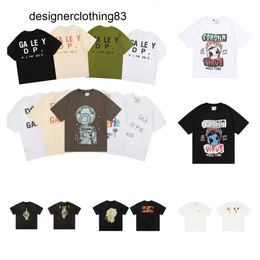 Galeries de créateurs Tee-shirts Casual Homme Femme Mode Tees peints à la main encre graffiti lettres lâches manches courtes col rond vêtements asiatiques