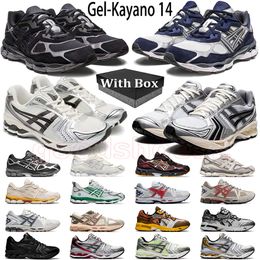 Concepteur gel kayano14 entraîneurs concepteurs hommes femmes chaussures de course gel nyc graphite hoître crème solaire potentiel avoine pur argent blanc panier décontracté entraîneur