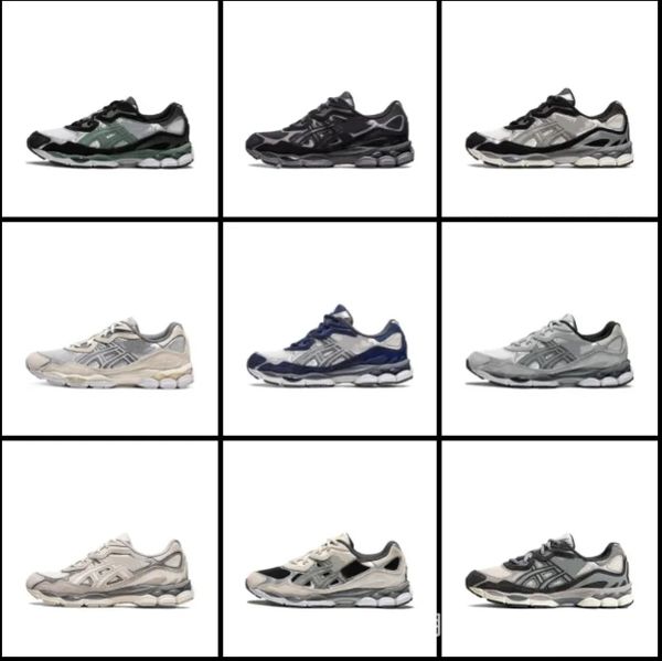 Designer Gel NYC Top Gel NYC Marathon Oatmeal Concrete Navy Steel Obsidian Grey Cream White huître gris graphite noir lierre extérieur trail baskets chaussures de course tn