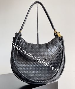 Sac fourre-tout Designer Gemini demi-lune femme sac à main de luxe 10A qualité supérieure Travail de loisirs Hobo Sac sous les bras Entièrement fabriqué à la main Intrecciato dames sac à bandoulière composite