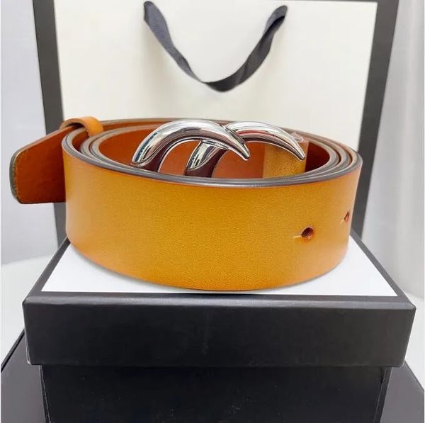 Designer Ceinture en cuir véritable Couleur Bronze Big Boucle Designers Ceintures en peau de vache pour hommes Luxurys Ceinture avec boîte