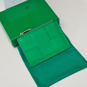 5A Designer Echte lederen munt Portemonnee Unisex Luxury Brand Fashion creditcardhouder Mini Zipper Coin Bag Minimalism 2023 Nieuw Black Green
