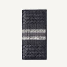 Designer Véritable portefeuille en cuir marque de luxe masculine de luxe long combattant de portefeuille de mode portefeuille multifonctionnel Sac de rangement multi-cartes à cartes 2023 Nouveau noir