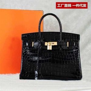 Designer authentique en cuir en cutinum bk sac à main crocodile motif mode polyvalent petit carré portable un sac à bandoulière pour femmes