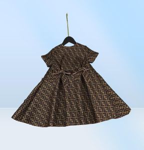 Designer Girl Dress Brown Baby Girl Fashion Princess Wed Flower Dresses 90160 CM Toddler Kid Clade Sets 20227230870