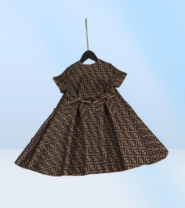 Designer Girl Dress Brown Baby Girl Fashion Princess Wed Flower Dresses 90160 CM Toddler Kid Clade Sets 20226573914