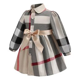 Robe de styliste pour filles, ensemble de vêtements de couleur marron palid, robes de mariée à fleurs pour bébés filles 3t-8t, ensembles de vêtements pour enfants