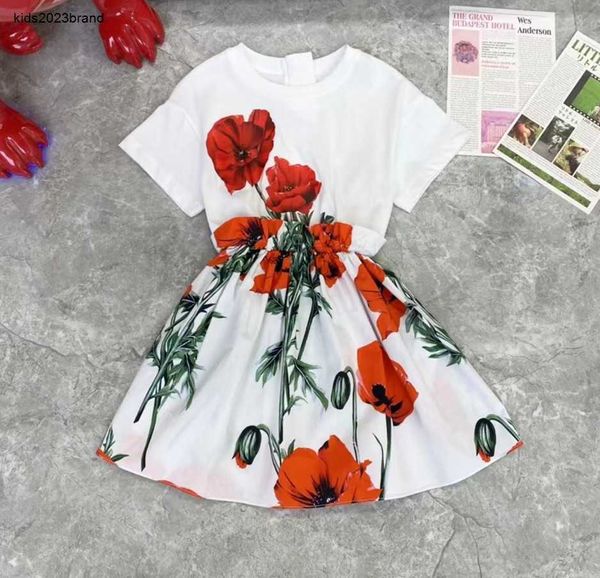 Designer fille robe enfants fleur princesse robes de soirée enfants vêtements anniversaire robe de fête de mariage vêtements pour bébé